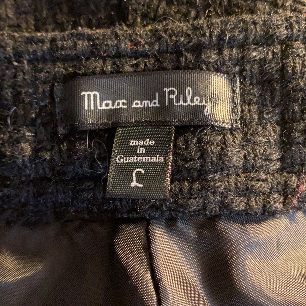 Max & Riley Tweed Button Black Shorts - Picture 3 of 7